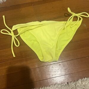 Bright yellow target bikini bottoms